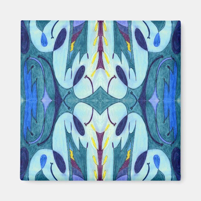 Blå fingrar magnet (Framsidan)