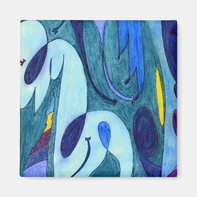 Blå fingrar magnet (Framsidan)