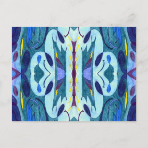 Blå fingrar vykort