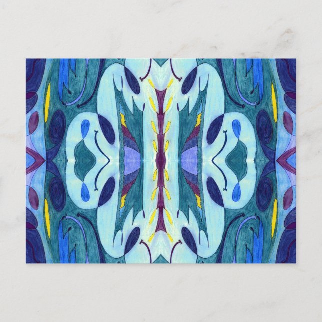 Blå fingrar vykort (Framsida)