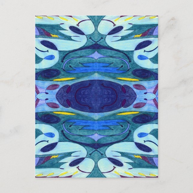 Blå fingrar vykort (Framsida)