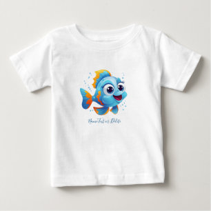 Blå Fisk Baby T-Shirt