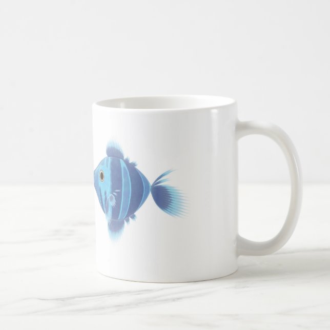 blå fisk kaffemugg (Höger)