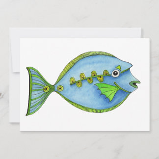 Blå Fisk Kort