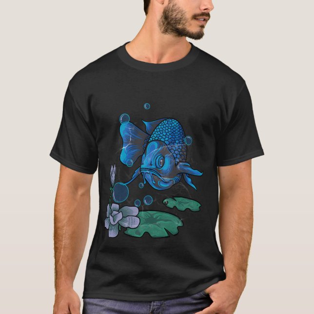 Blå fisk t shirt (Framsida)
