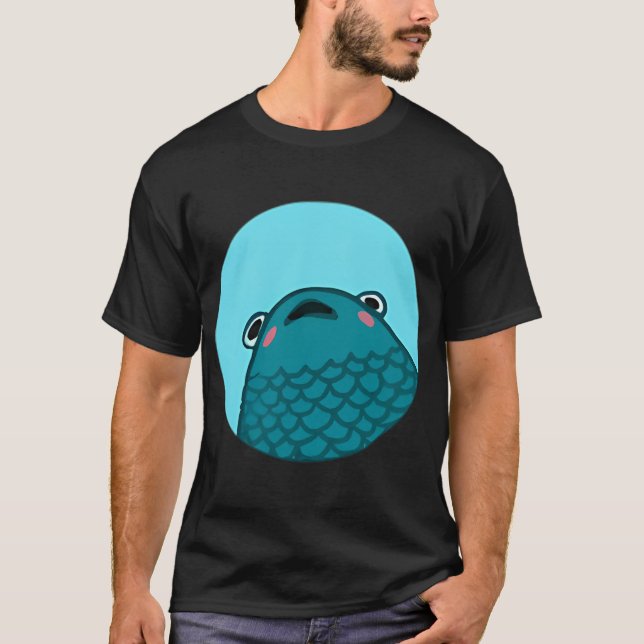 Blå Fisk T Shirt (Framsida)