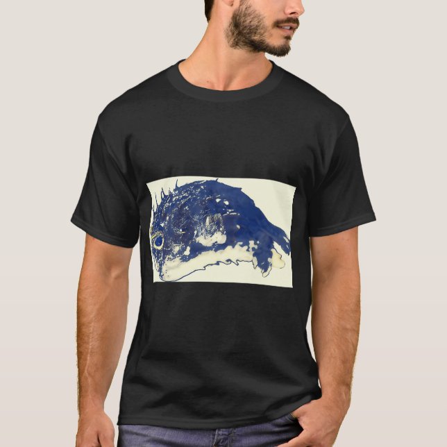 Blå Fisk T Shirt (Framsida)