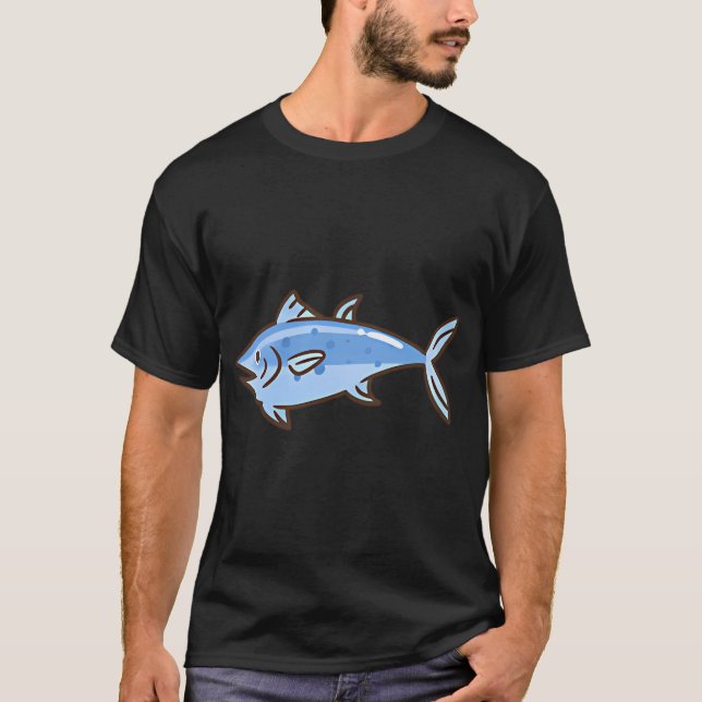 Blå Fisk T Shirt (Framsida)