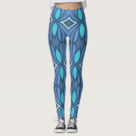 Blå Fitness Leggings - skuggor