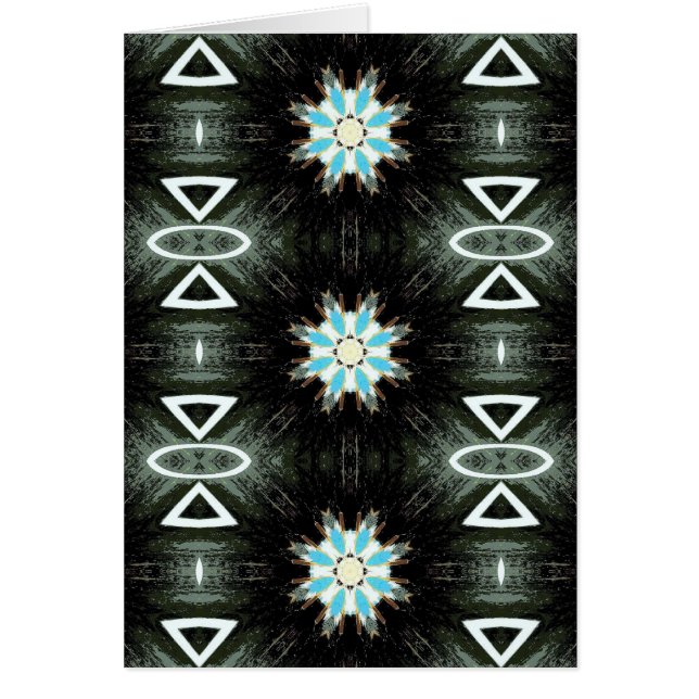 blå fjäderstjärna hälsningskort (Framsidan)