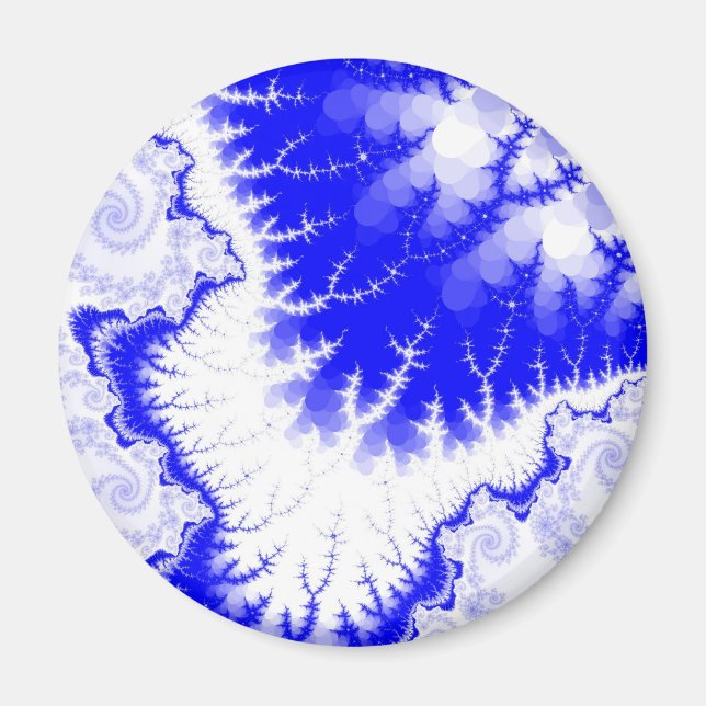 Blå Fjäderstjärna Magnet (Framsidan)