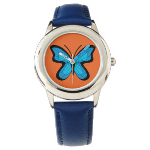 Blå Fjäril Armbandsur