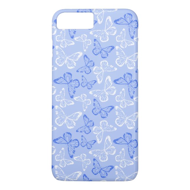 Blå Fjäril Case-Mate iPhone Skal (Baksida)