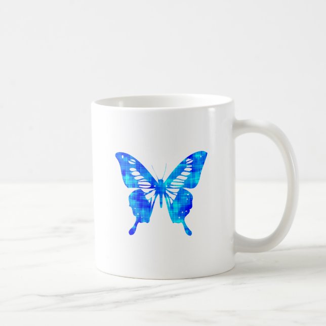 Blå Fjäril Kaffemugg (Höger)
