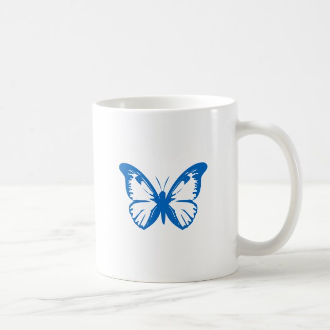 Blå Fjäril Kaffemugg (Höger)