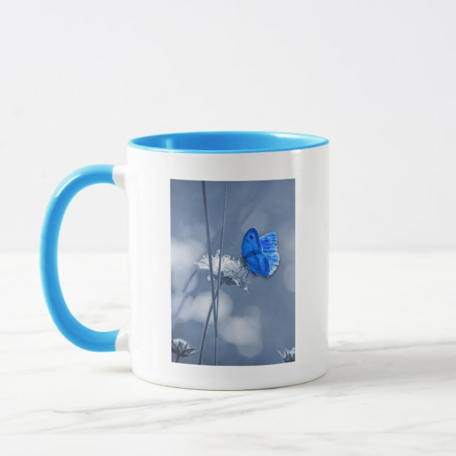 Blå fjäril mugg (Vänster)