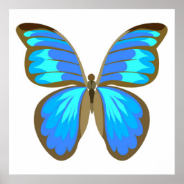 Blå fjäril poster