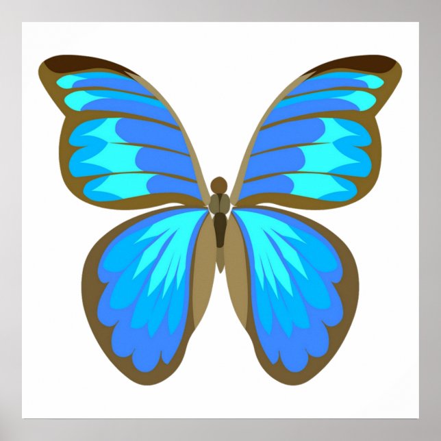 Blå fjäril poster (Framsidan)