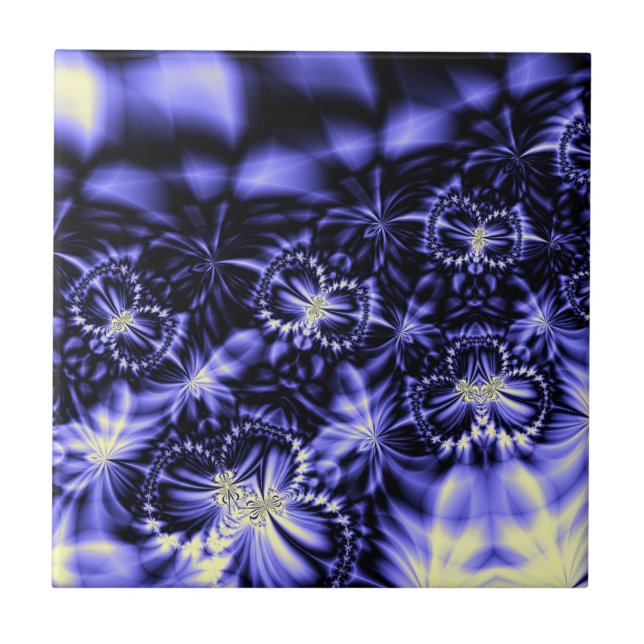 Blå fjärilar kakelplatta (Framsidan)