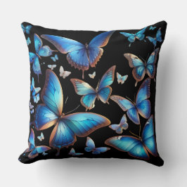 Blå fjärilar kudde