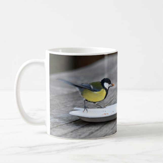 Blå fläck Matande en kummelkaffe Mugg (Vänster)