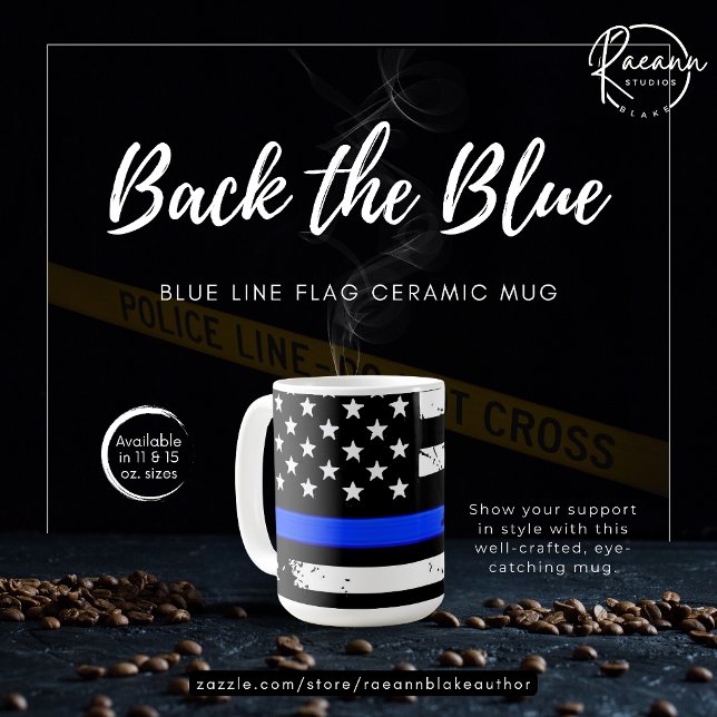 Blå Flagga Ceramic Mugg (Skapare uppladdad)