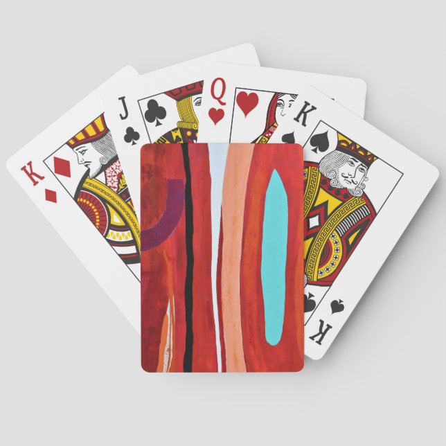 Blå flambildskort casinokort (Baksidan)