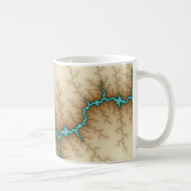 Blå Flash - Fractal Mugg (Höger)