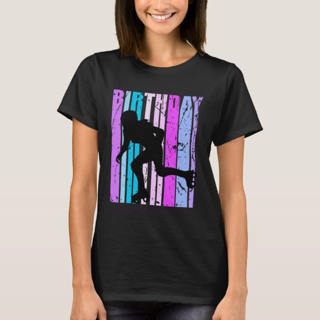 Blå flickor Roller Skatrullar Skattring Kisar Gr T Shirt (Framsida)