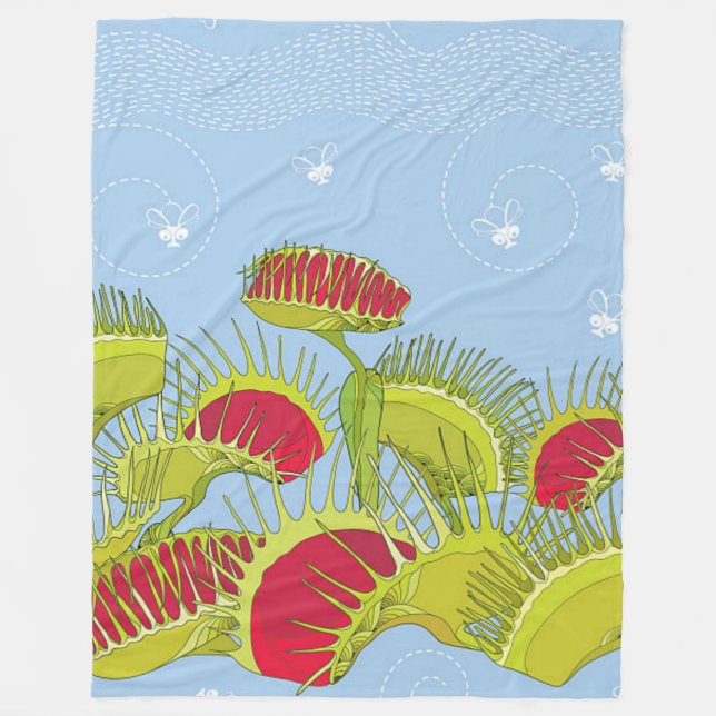 blå flygsvällningsfilt fleecefilt (Framsidan)