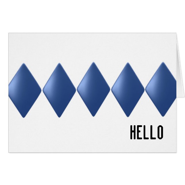 Blå Flytande diamanter OBS Kort (Framsidan Horizontal)