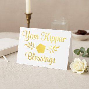 Blå för Yom Kippur Folierat Kort