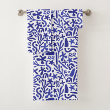 Blå former mönster