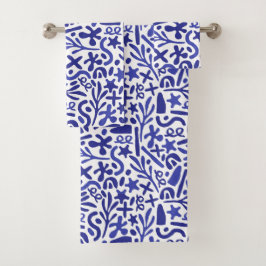 Blå former mönster