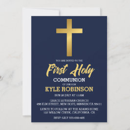 blå första kommuninbjudningar inbjudningar