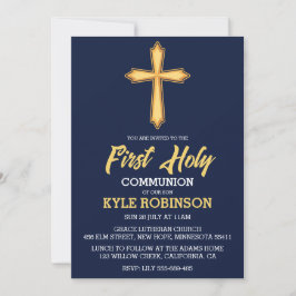 blå första kommuninbjudningar inbjudningar