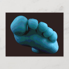 Blå fot ... Min Adobe Photoshop-konst från 2005 Vykort