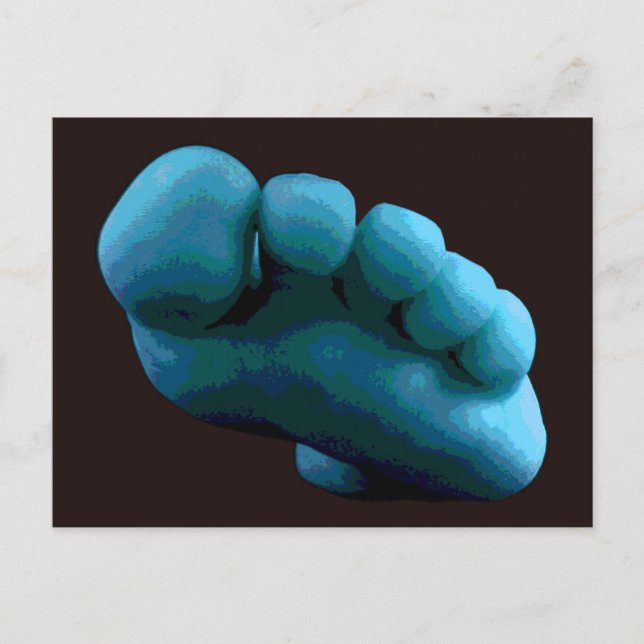 Blå fot ... Min Adobe Photoshop-konst från 2005 Vykort (Framsida)