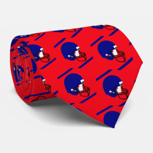 Blå fotboll Helmet på Red Necktie Slips