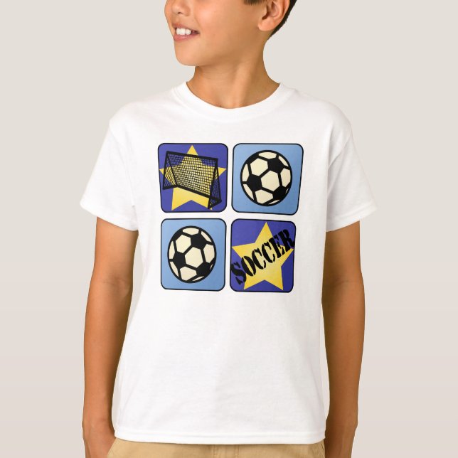 Blå Fotboll T-shirt (Framsida)
