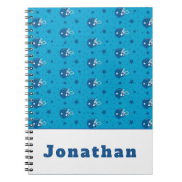 Blå fotbollshjälm Stjärna Pojkar Lag Namn Cool Anteckningsbok