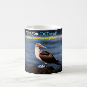 Blå fotgannett kaffemugg