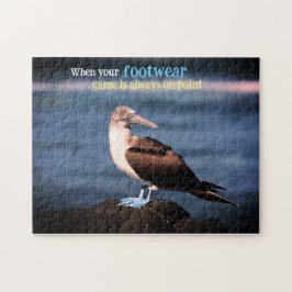 Blå fotgannett pussel