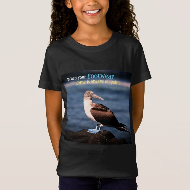 Blå fotgannett t shirt (Framsida)