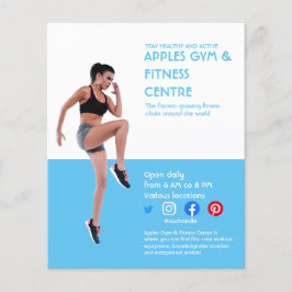 Blå foto-gym personlig tränare/tränare Flyer