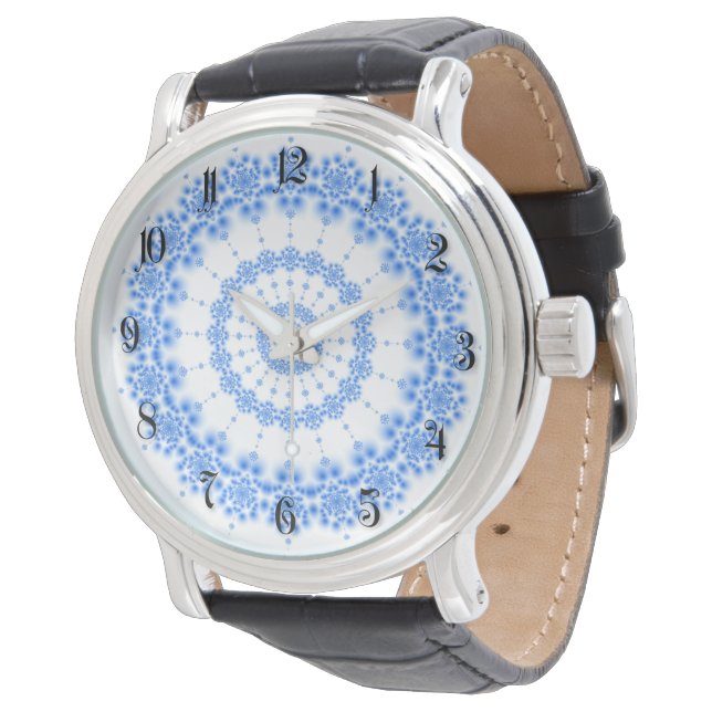 Blå fraktur armbandsur (Vinklad)