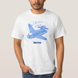 Blå framtid pilot flygplan t-shirt