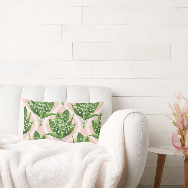 Blå från dalen på rosan lumbarkudde (Soffa)