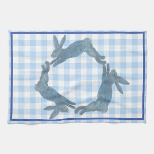 Blå Fransk Land Bunny Rabbit Kökshandduk