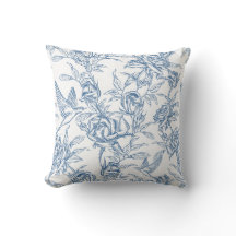 Blå Fransk Toile